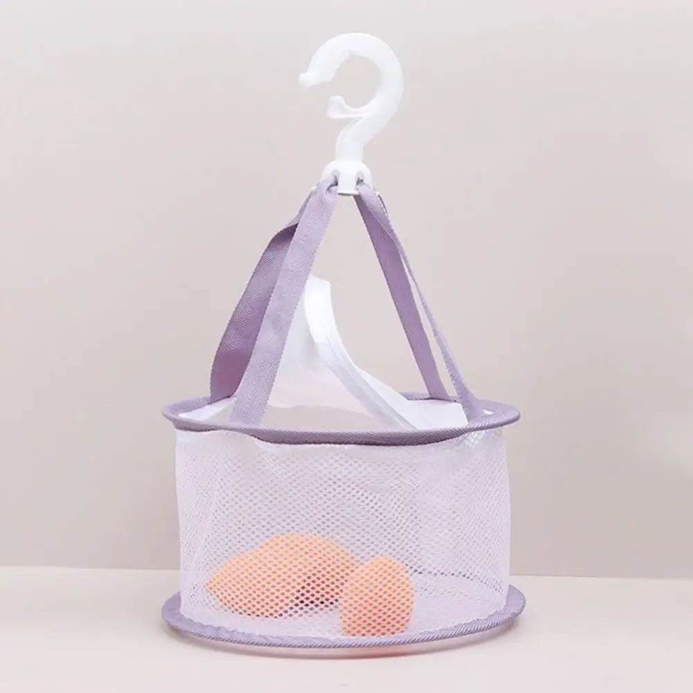 Anti-drop Drying Net Bag Strong Load-bearing Quick Dry Practical Makeup Brush Drying Mesh Bag with Windproof Buckle 6