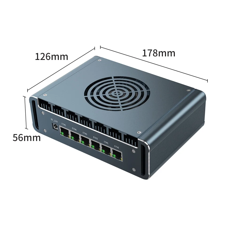 6*2.5G intel i226-V 12th Gen i7 1265U Fan Mini PC i5 1245U 2*DDR5 NVMe Proxmox pfSense Computer Firewall Soft  Router i3 1215U 2
