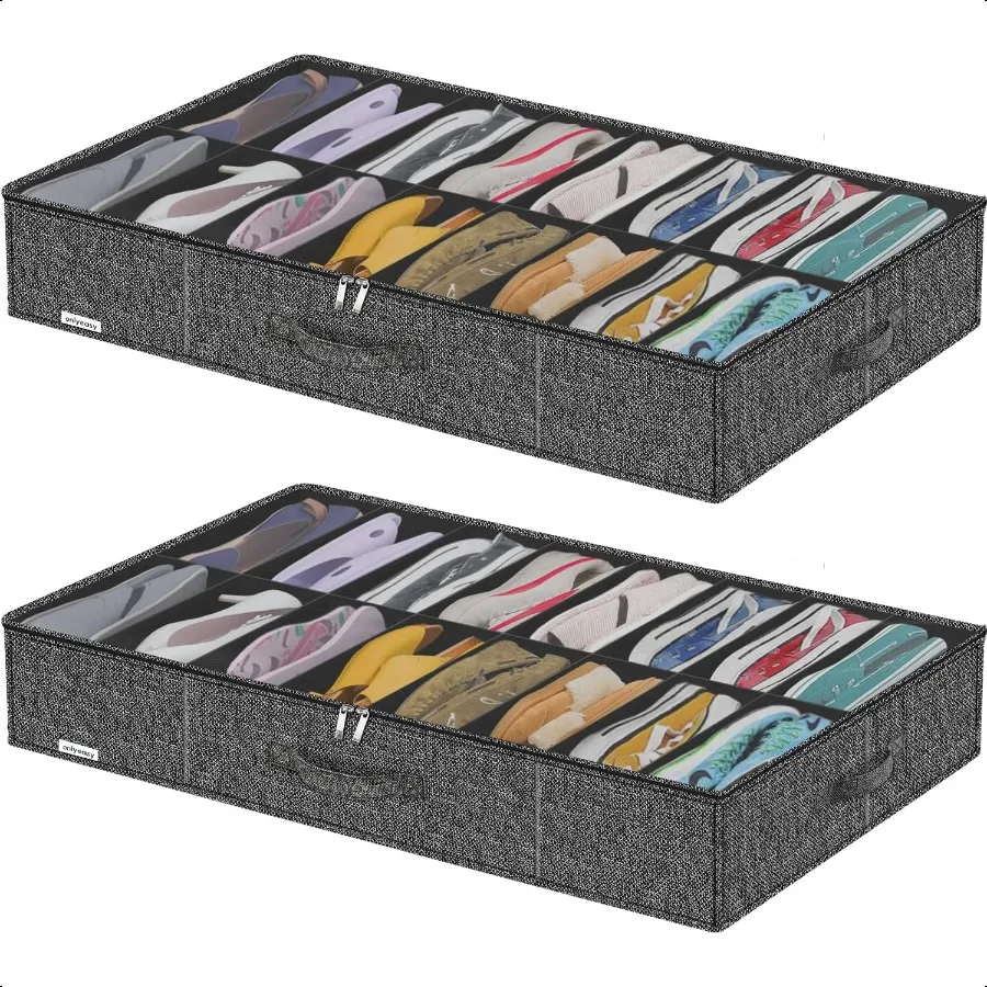 Large Clear Shoe Storage Organizer Box Underbed