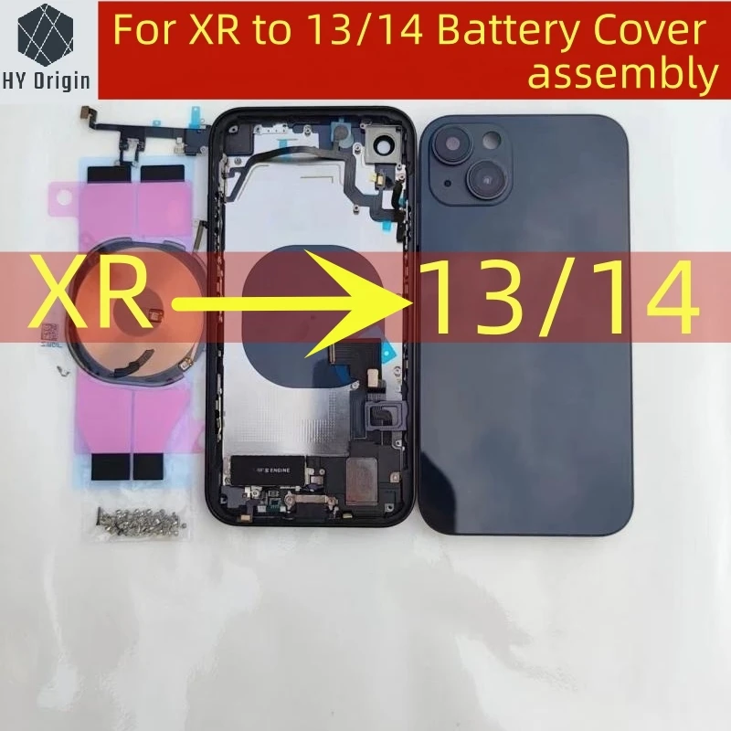 DIY 백 하우징, 아이폰 XR-13/14 백 커버 어셈블리, XR-14 백 하우징 완전 호환, 무료 선물, 무료 배송
