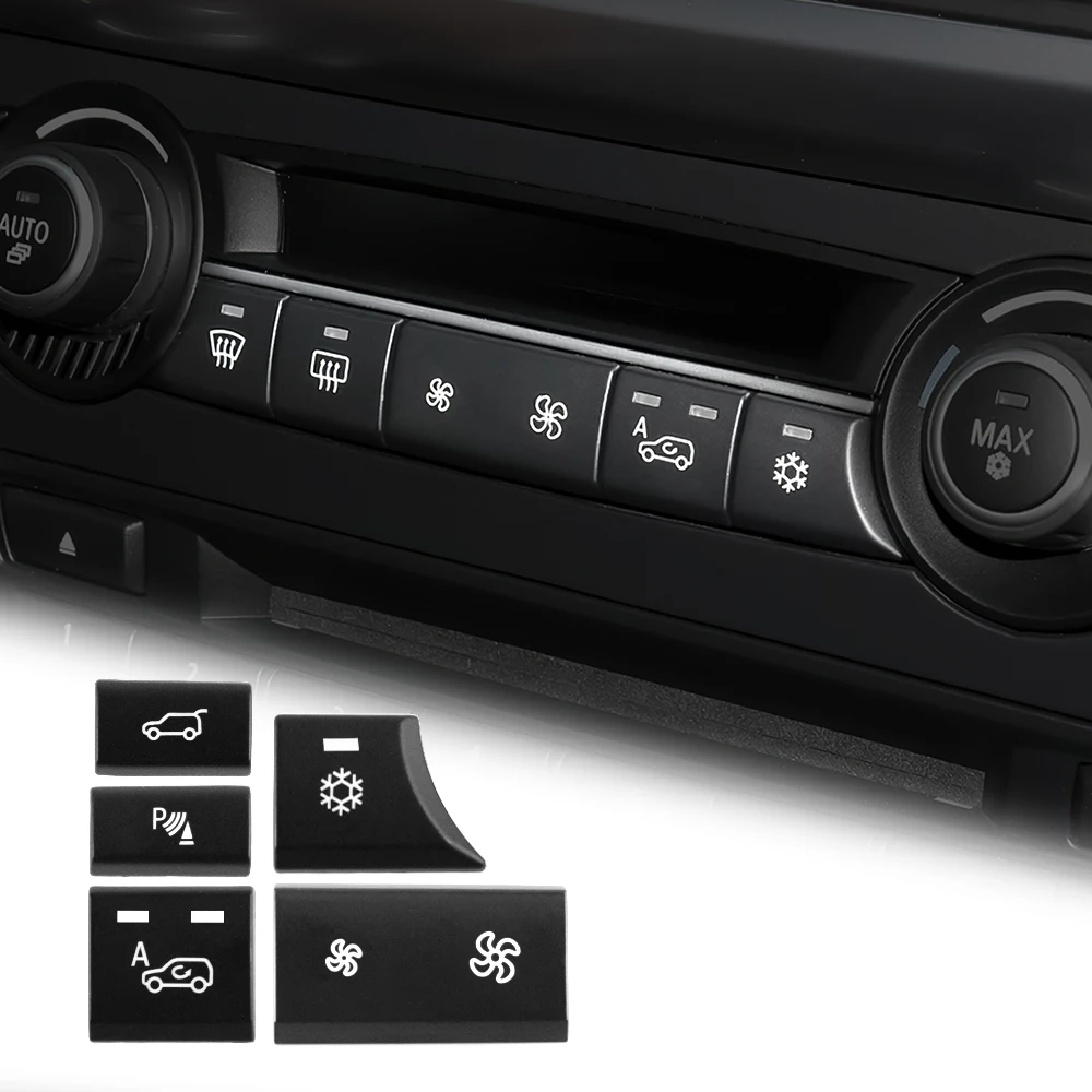 For Bmw X5 E70 X6 E71 E72 Car A/C Air Conditioning Central Control Tail Gate Trunk Panel Fan Speed Switch Button Replace Cover