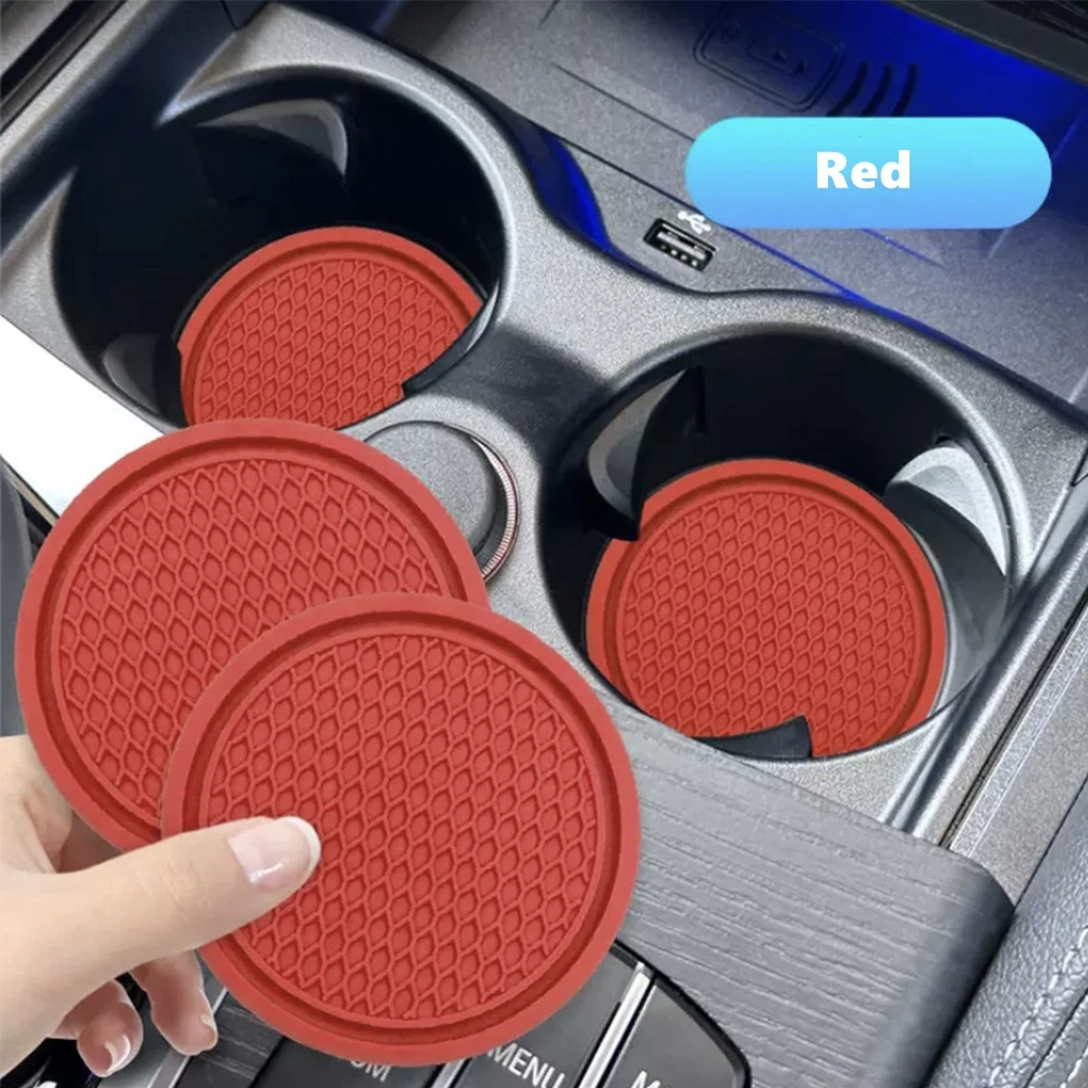 2PCS Car Cup Coasters Travel Cup Holder Universal Non-Slip Holders Embedded In Ornaments Coaster Car Interior Accessories Cup Holder Coasters Cup Holder Insert