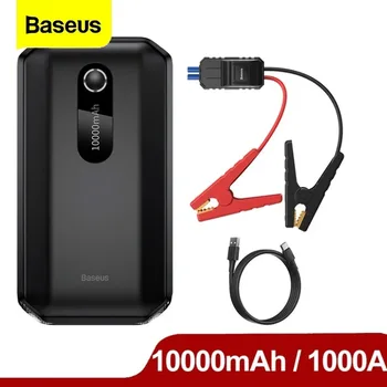 Baseus 차량용 비상 장치 배터리 부스터, 휴대용 다공성 전원 공급 장치, 20000mah, 2000A, 10000mah, 1000A