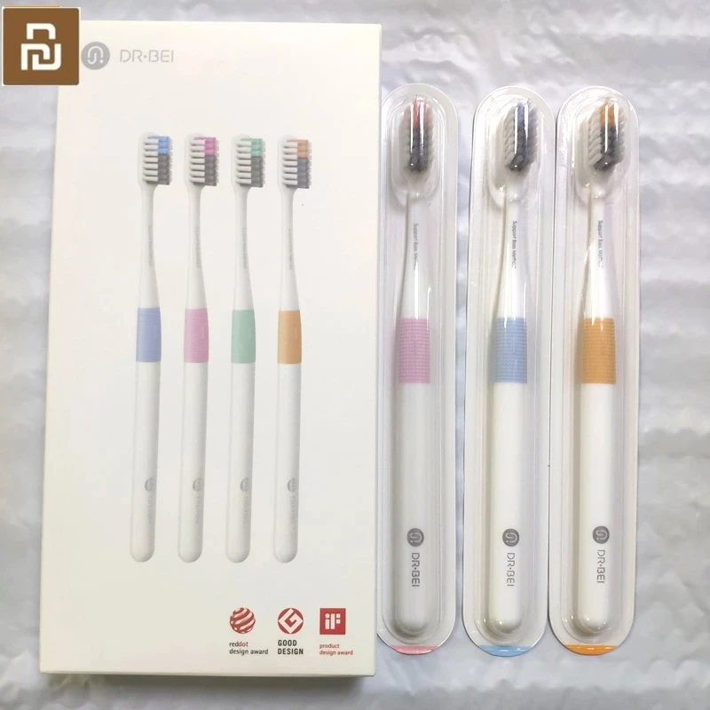 

Original Dr. Bei Toothbrush Imported Soft Fur Food Grade Material Family Pack Couple Bass Toothbrush Including Travel Box