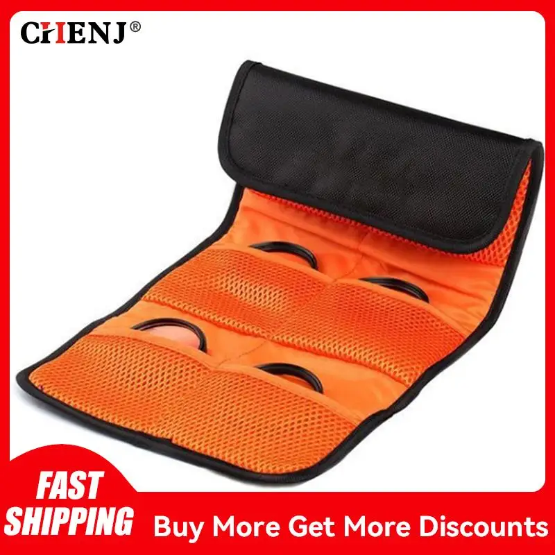6 Pockets Lens Filter Bag Camera Lens Filter Pouch For 49mm77mm ND UV CPL Camera Lens Filter