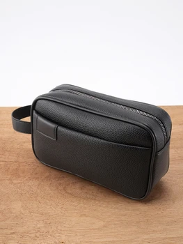 Borsa da trasporto a mano da uomo in pelle PU - Design leggero strutturato con cinturino da polso staccabile, organizer tascabile con cerniera adatto a Essentia 1