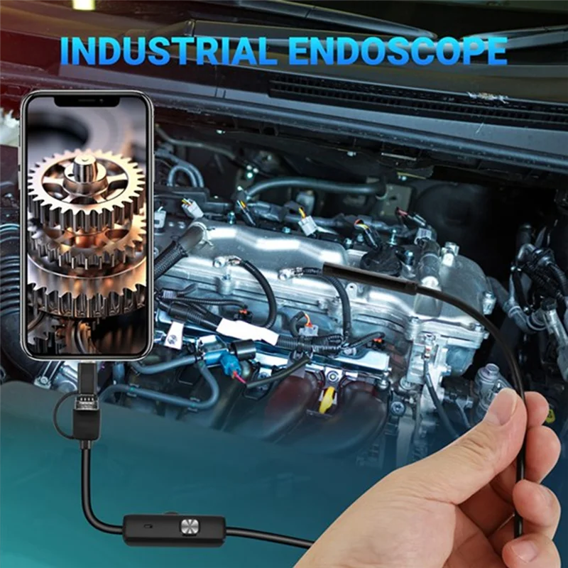 배관 내시경 자동차 내시경 3 In 1 5.5Mmx10m 하수구 산업용 내시경 안드로이드 용 USB 유연한 스네이크 카메라