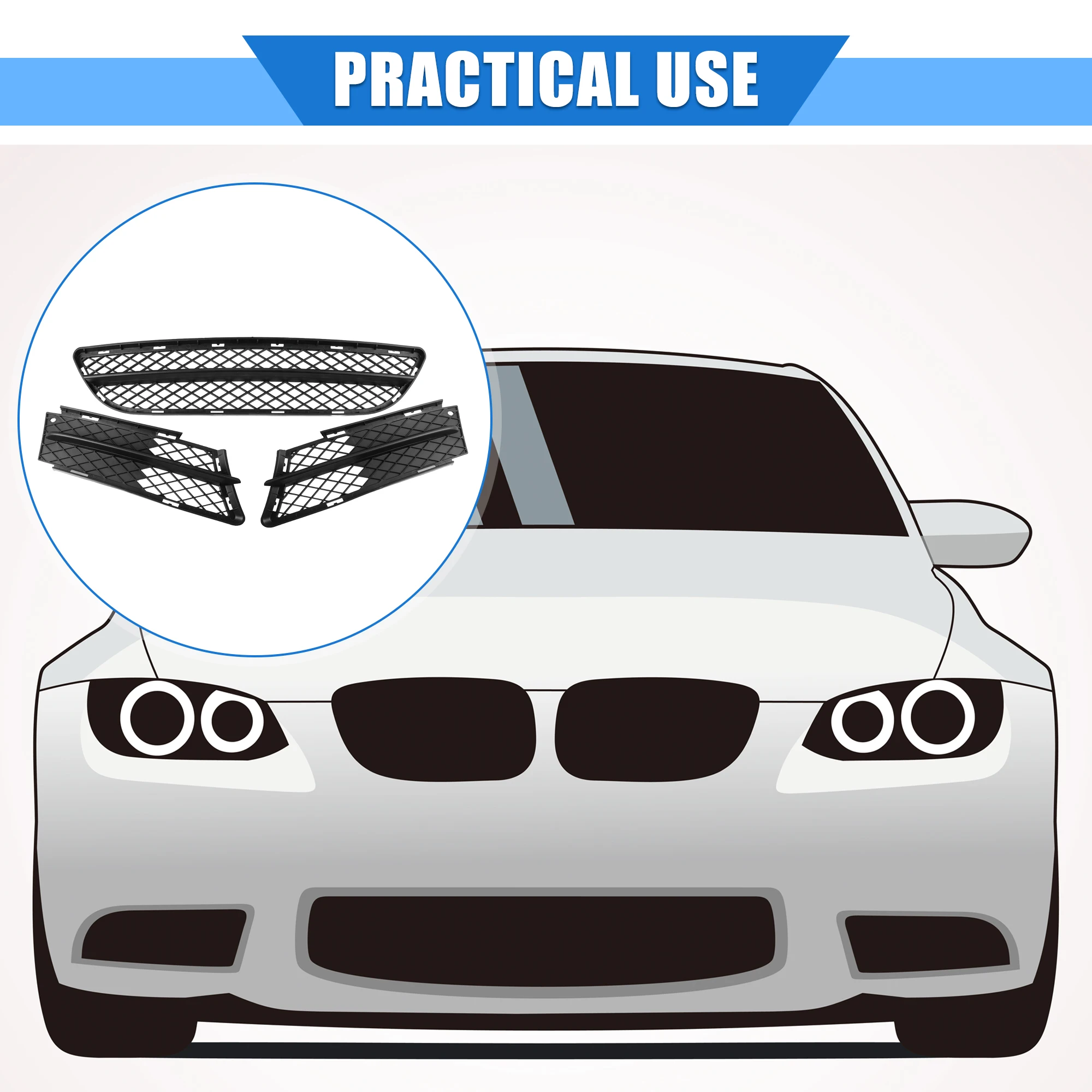 Uxcell ڵ   Ȱ ޽ ׸ Ŀ, BMW 328i 2007-2008 Ȱ ׸  μƮ ȣȯ, 3 