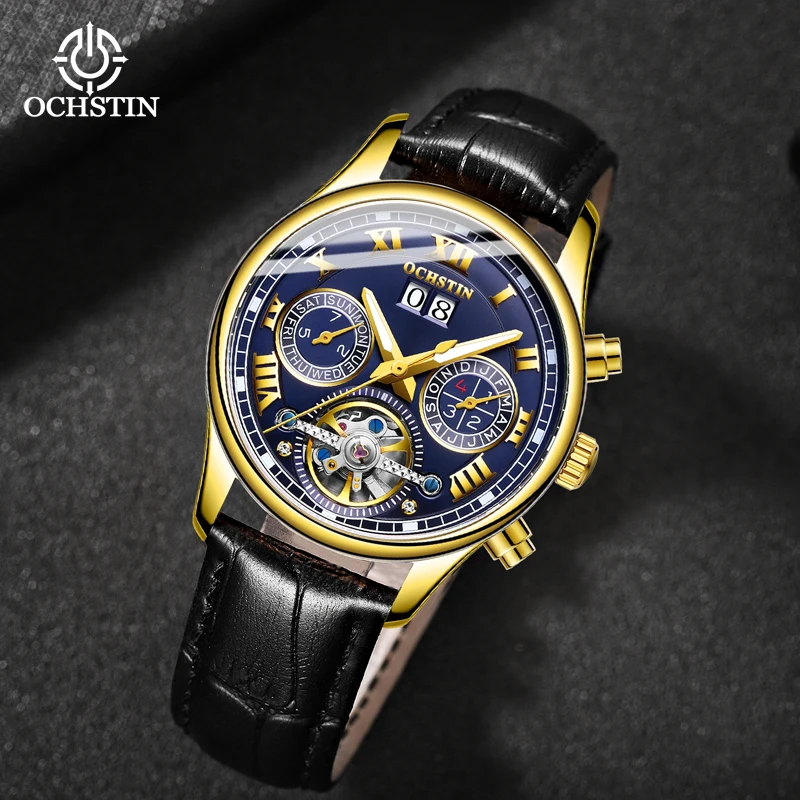 OCHSTIN New 43MM Men Mechanical Wristwatch Ceramic Bezel NH39 Movement Top Brand Sapphire Glass Automatic Watch For Men