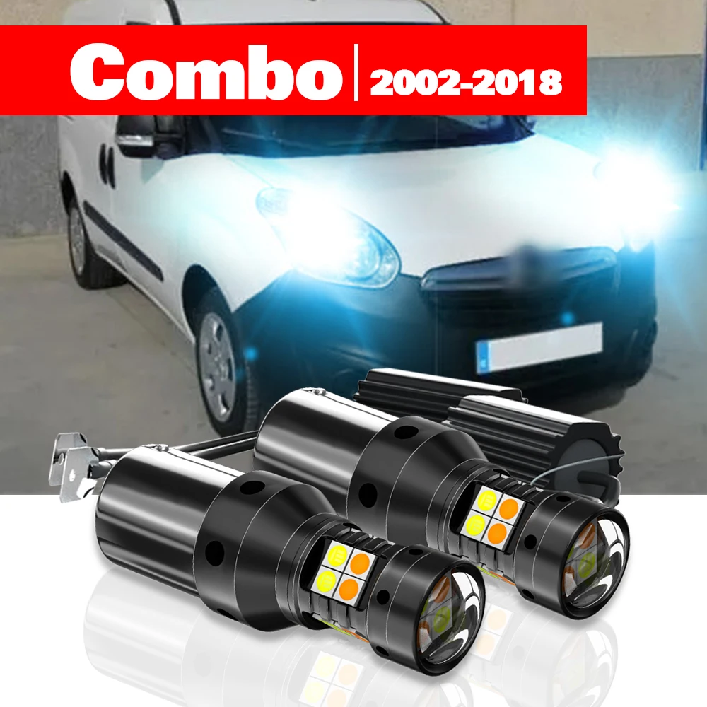 

For Opel Combo 2002-2018 Accessories 2pcs LED Dual Mode Turn Signal+Daytime Running Light DRL 2009 2010 2011 2012 2013 2014 2015