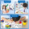 300CM DIY Drawing Roll Sticky Color Filling Paper Graffiti Scroll Coloring Roll Kids DIY Painting Educational Toys For Children 3