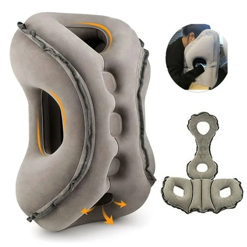 Comfort Inflatable Travel Pillow For Airplane Neck Head Rest Face Down  Sleeping Tool PVC Flocking Magic Furniture - AliExpress