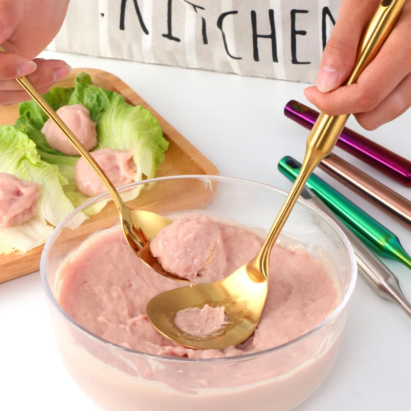 Creative Stainless Steel Meatballs Spoon Non-Stick Meatball Maker Kitchen Meat Tools Manual Food Processor Fish Balls Utensils