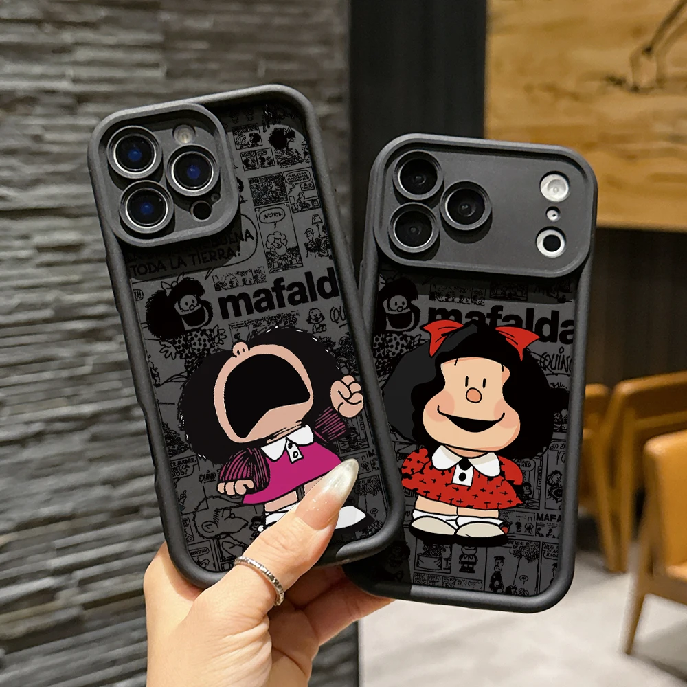 Cartoon Girl Mafaldas Soft Phone Case Cover