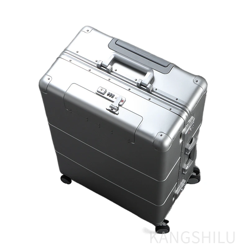 Aluminum Magnesium Alloy Luggage Trolley Case 20''24''28''-Inch Travel suitcase with wheels Boarding Password Suitcase Fashion