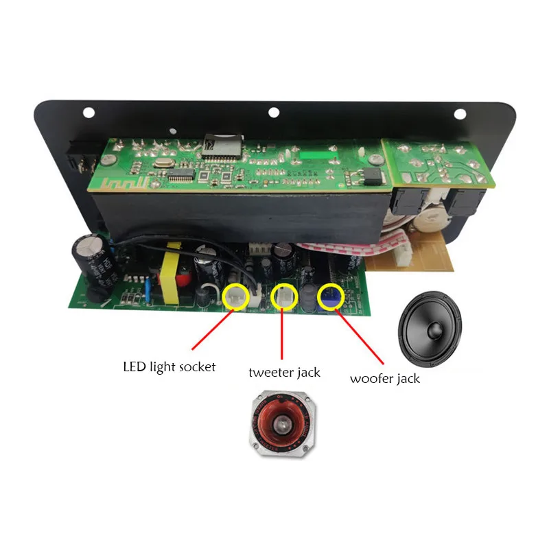 D10-II 12V 24V Car Bluetooth Amplifier Board AUX TF Card USB 30-120W for 4 Ohm 40W Speaker 220V EU Subwoofer Audio Amp Module