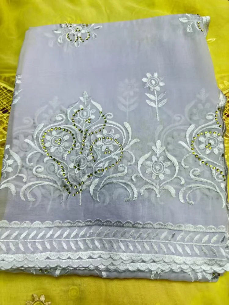 Weicher Luxusschal, hochwertige 100 % Baumwolle, Dubai, afrikanische Frauen, islamischer Schal, Muster, Stickerei, chemischer Spitzenschal, viele Farben – Detail 6