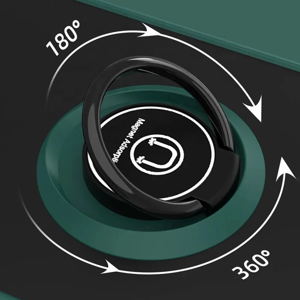 Shockproof Matte Clear Magnetic Ring Holder Case