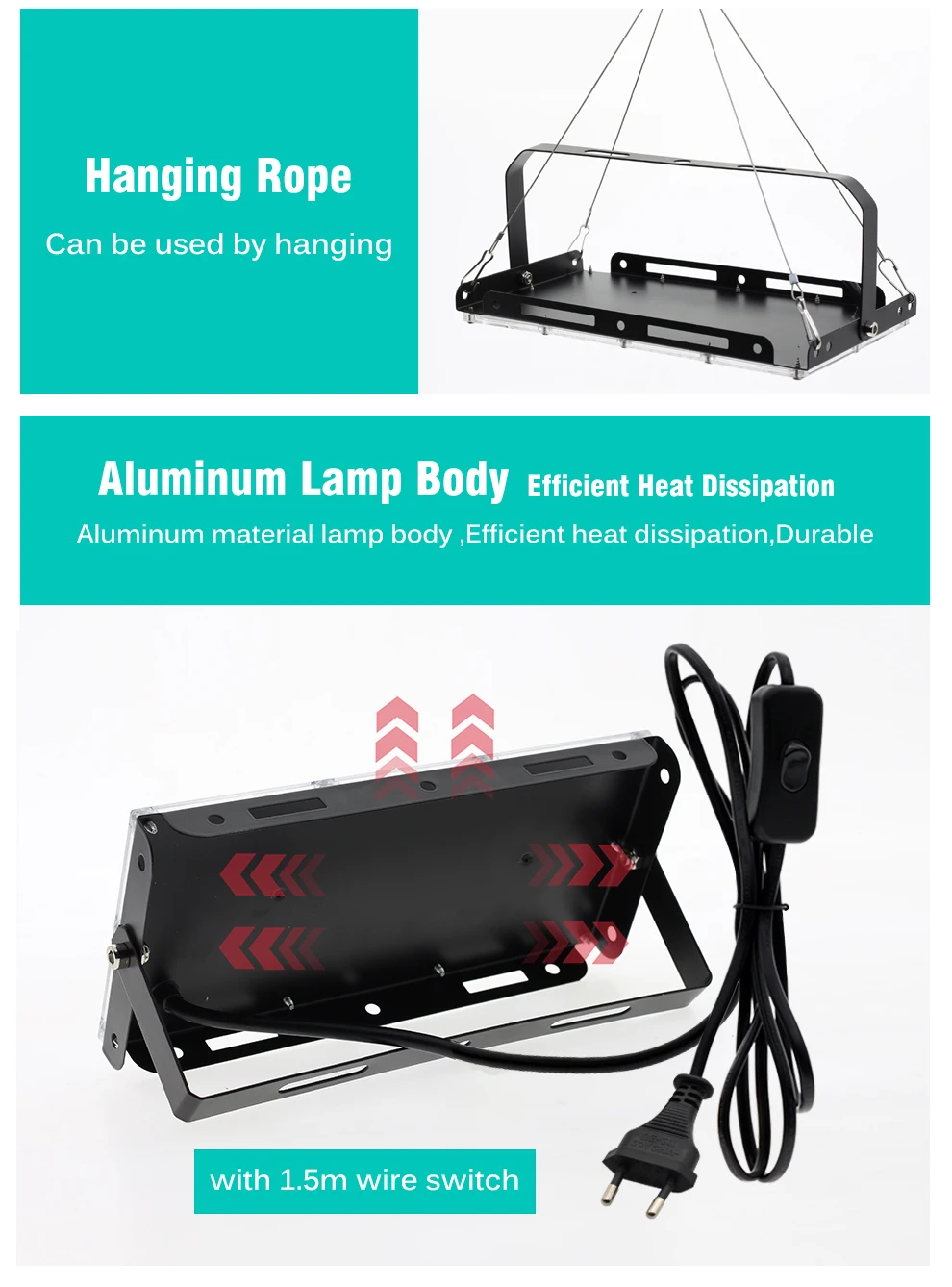 Full Spectrum LED Plant Light, lâmpada Phyto