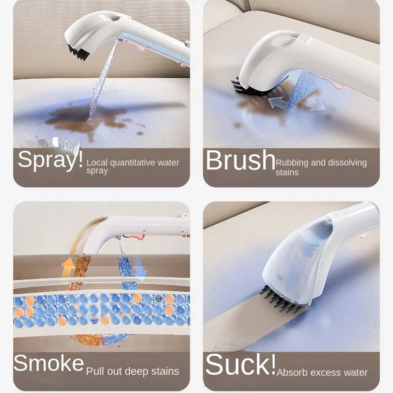 Fabric Cleaning Machine Spray Suction Integrated Removable Washable-Free Carpet Mattress Sofa Cleaning Gadget Robot Mop 2