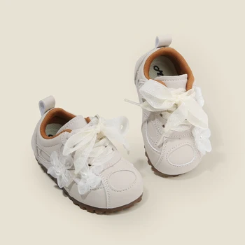 Girls' sports shoes, baby shoes, children's soft-soled anti-slip walking shoes, princess shoes for girls aged 1-2