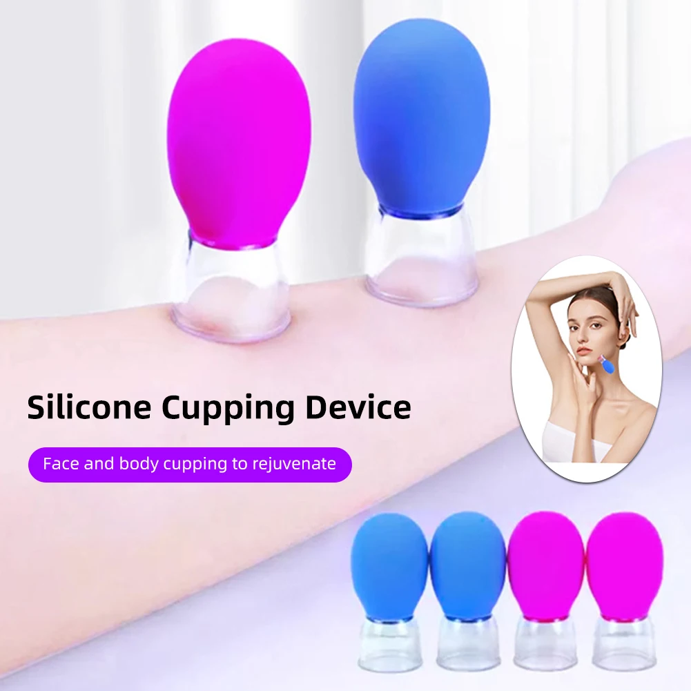 1pc Silicone Cupping Massage Cup Body Face Neck Eye Massager Vacuum Body Facial Care Facial Steaming Pore Cleaner Tool Skin Care cupping massager massage cup vacuum facial cupping