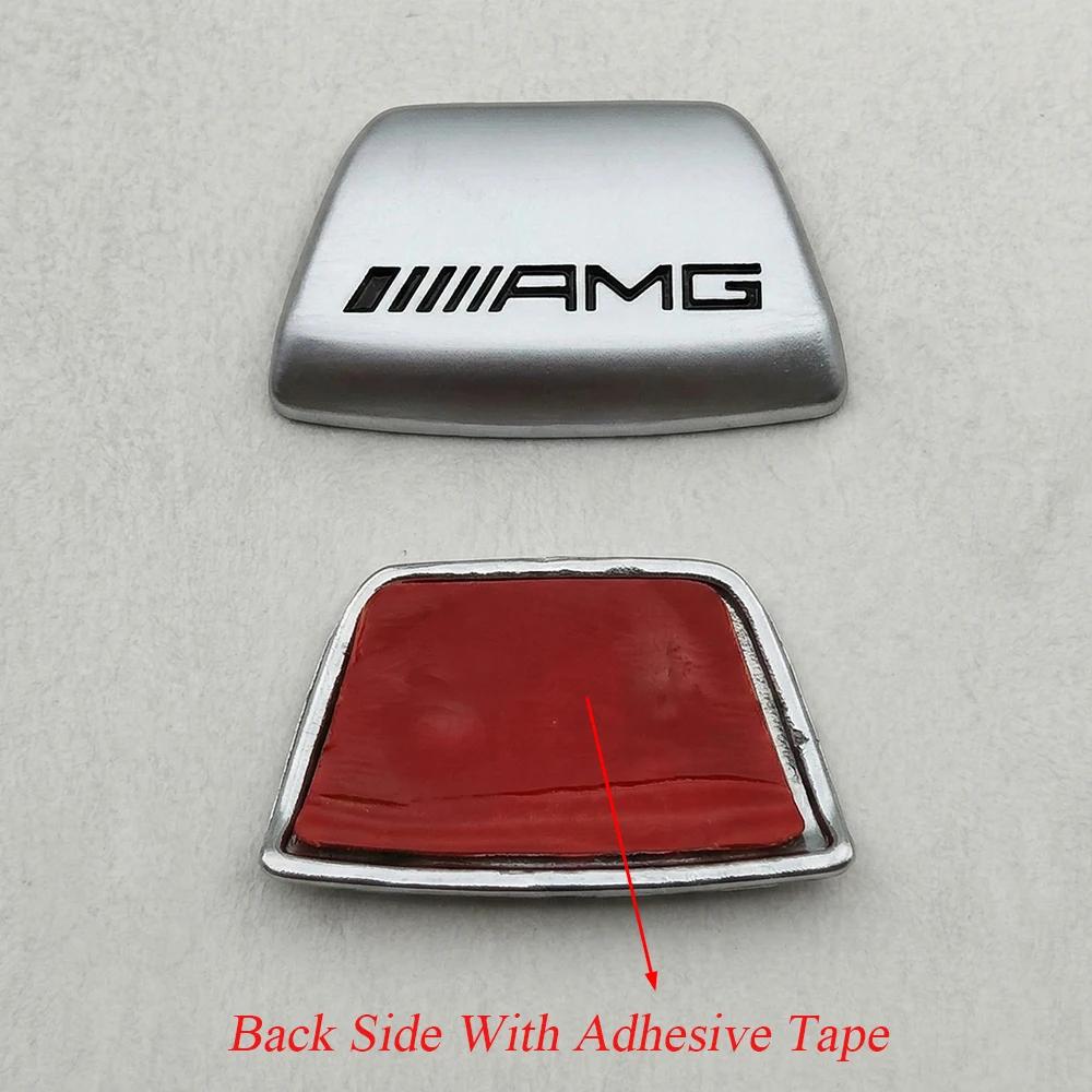 3D 메탈 로고 AMG 스티어링 휠 배지 엠블럼 스티커 트림 벤츠 W205 W213 W204 W212 GLC GLE CLA 자동차 인테리어 액세서리