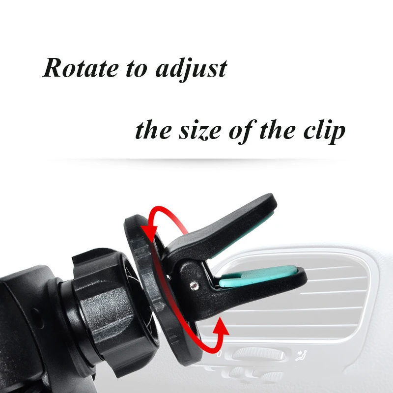 Car Phone Holder Air Outlet Automatic Lock 360 Rotary Snap-On Auto Supplies Mobile Phone Holder Support Telephone Vo