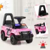 Headlights Toddler Foot-to-Floor Sliding Toy with Siren Under Seat Storage Ride On Push Police Car 5