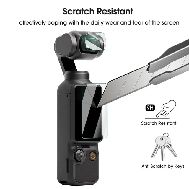 Film en verre trempé pour DJI OSMO Pocket 3, protecteur d'écran, Film d'objectif anti-rayures, housse de protection pour accessoires DJI Pocket 3 4