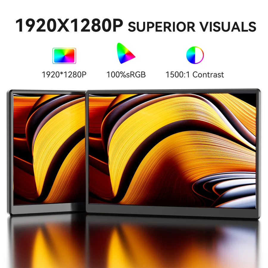 Miktver-10.5 ġ 100% sRGB ̹  Ǯ HD 1920x1280P  HDMI ÷ IPS ȭ 3:2 PC PS4 Xbox,   tv