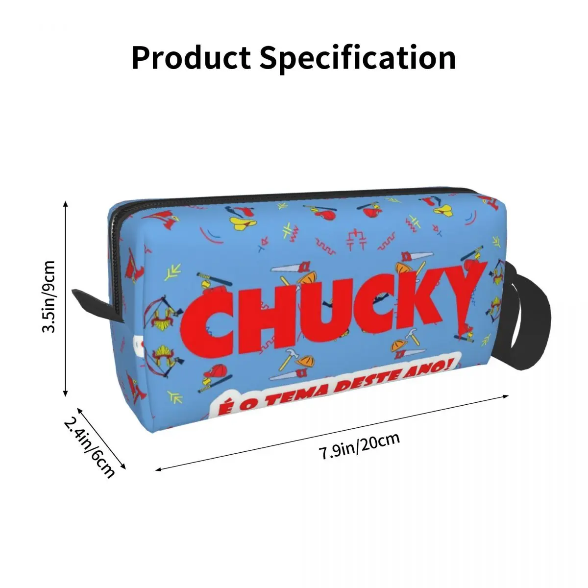 Child's Play Good Guys Chucky Makeup Bags Women Cosmetic Bag Trendy Travel Pouch for Purse Storage 6