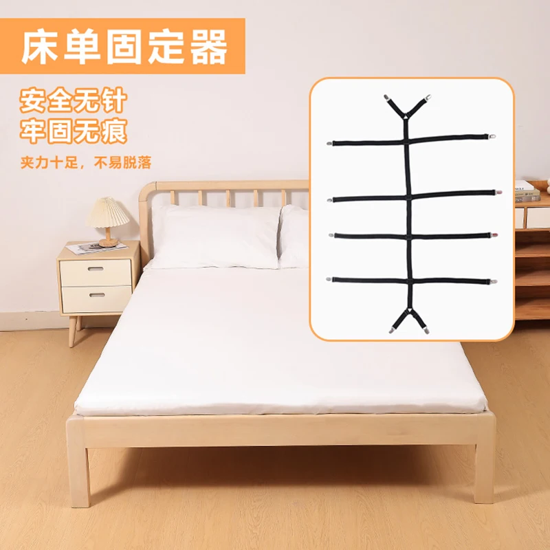 Bed Sheet Clips 12 Clips Bed Sheet Holder Adjustable Elastic Fixed Holder Mattress Clip Fasteners Cover Blankets Grippers Fixing Non-Slip Strap