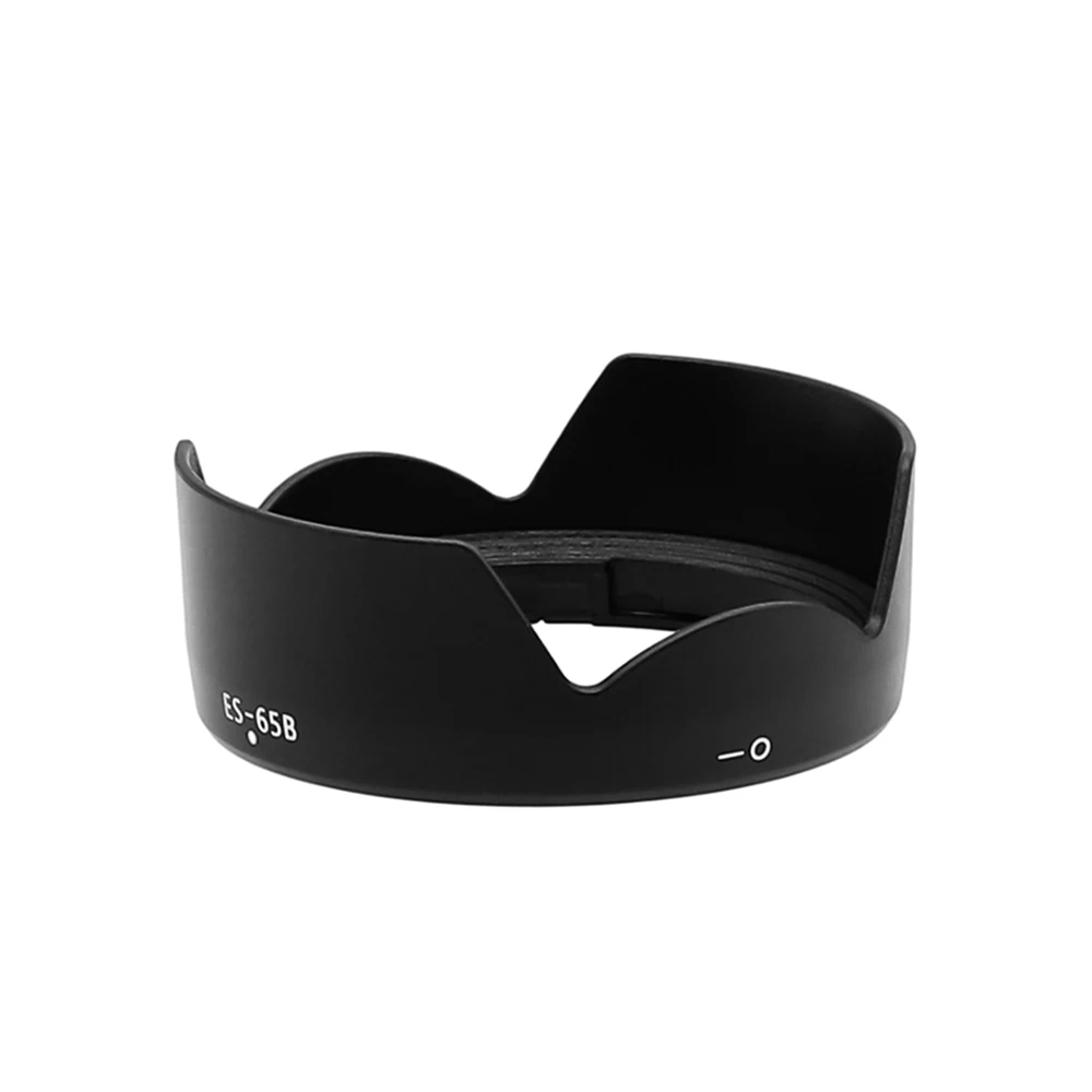 ES-65B for Canon RF 50mm f1.8 STM Circular / Flower Shaped Camera Lens Hood ES65B Black Plastic Reversible Bayonet mount camera lens hood