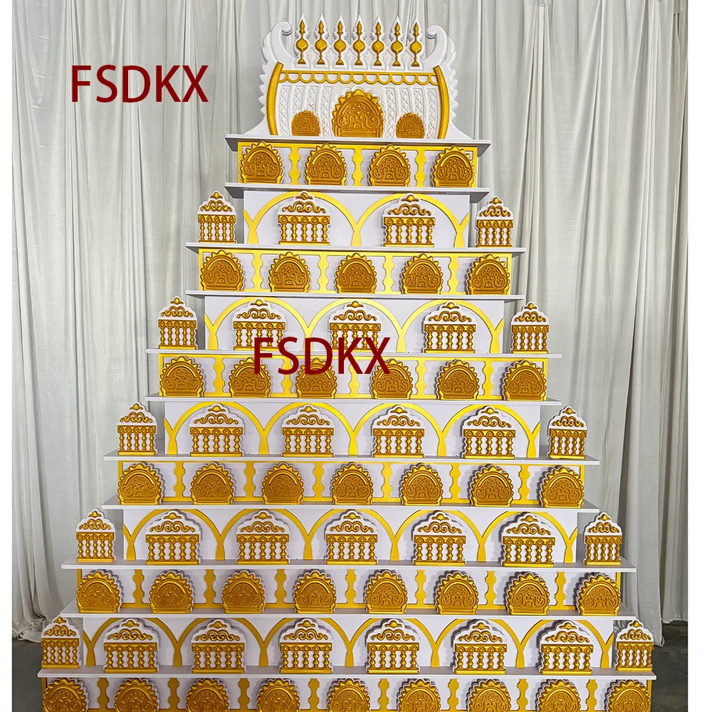 

Luxury PVC Acrylic Castle Background decoration Wedding Backdrop For Party Banquet Decoration Wall