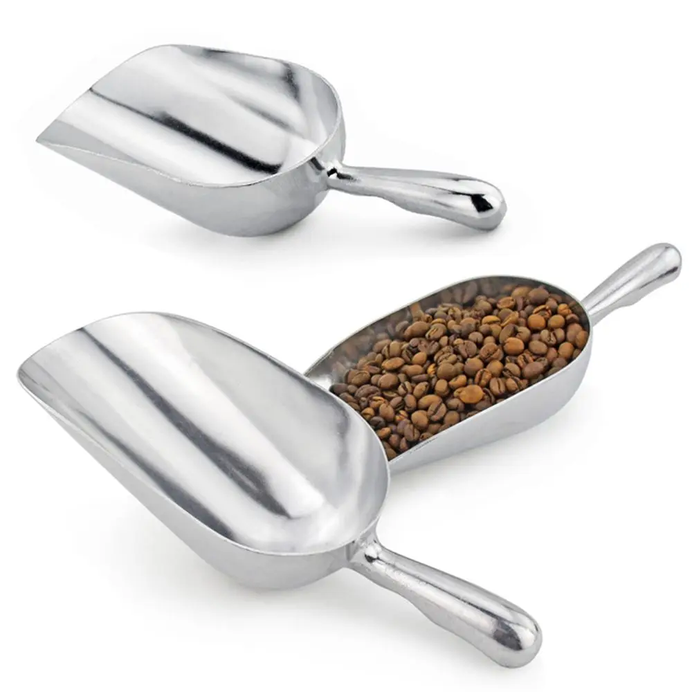 1080ML Ice Scoop Aluminum Alloy Shovel for Ice Grain Coffee Beans Scoops Bar Scraper Kitchen Storage Tool coffee spoon