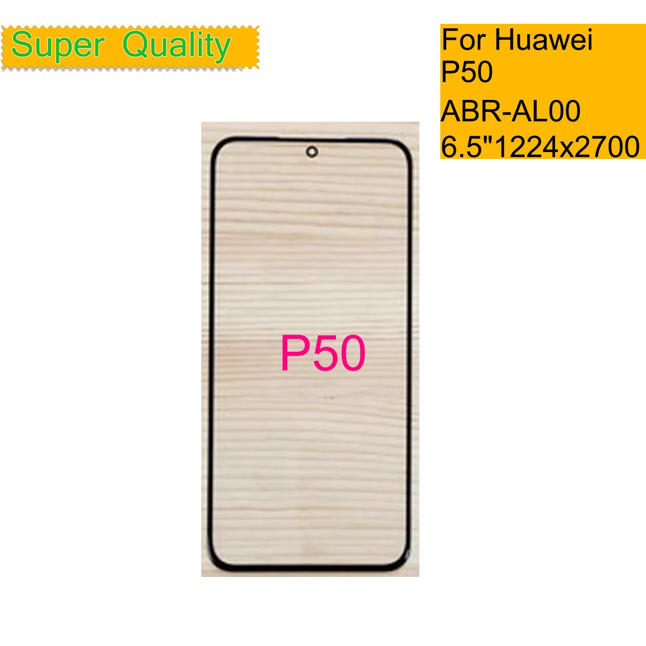 

10Pcs/Lot For Huawei P50 Touch Screen Panel Front Outer Glass P50 ABR-AL00 LCD Glass Lens With OCA Glue Replacement