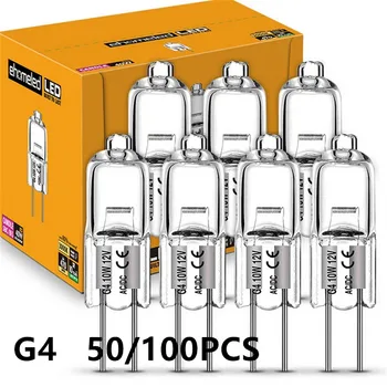 에코 할로겐 전구 캡슐 LED 램프 전구 삽입 구슬 크리스탈 램프 할로겐 전구, G4 12V, 10W, 20W, 50W, 100 개, 2 # 도매