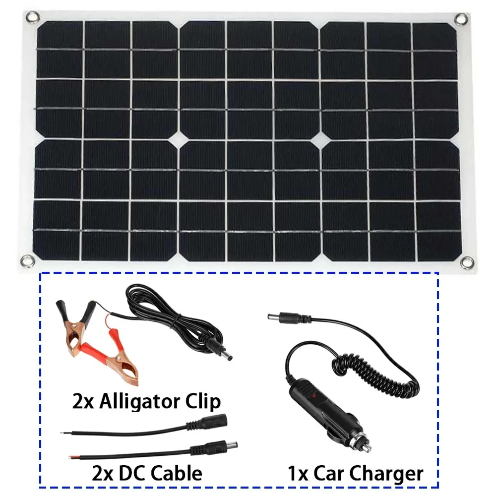 Description Picture 4 of item300W 18V car battery solar panel System kit solar charger portable flexible solar panel controller 2USB output Smart Camping