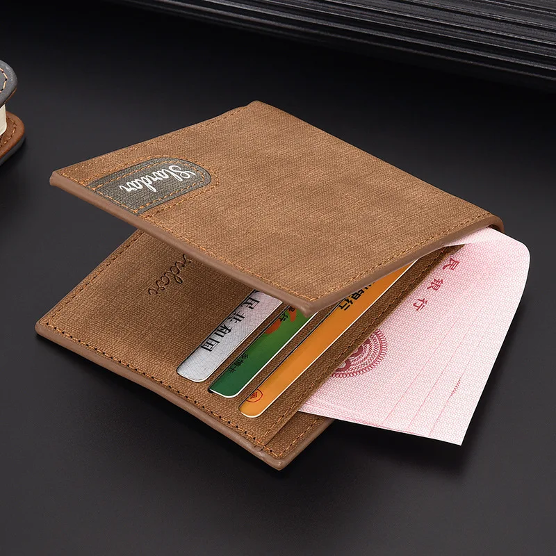 New men's wallet soft leather short youth wallet ultra-thin trendy student personalized horizontal wallet