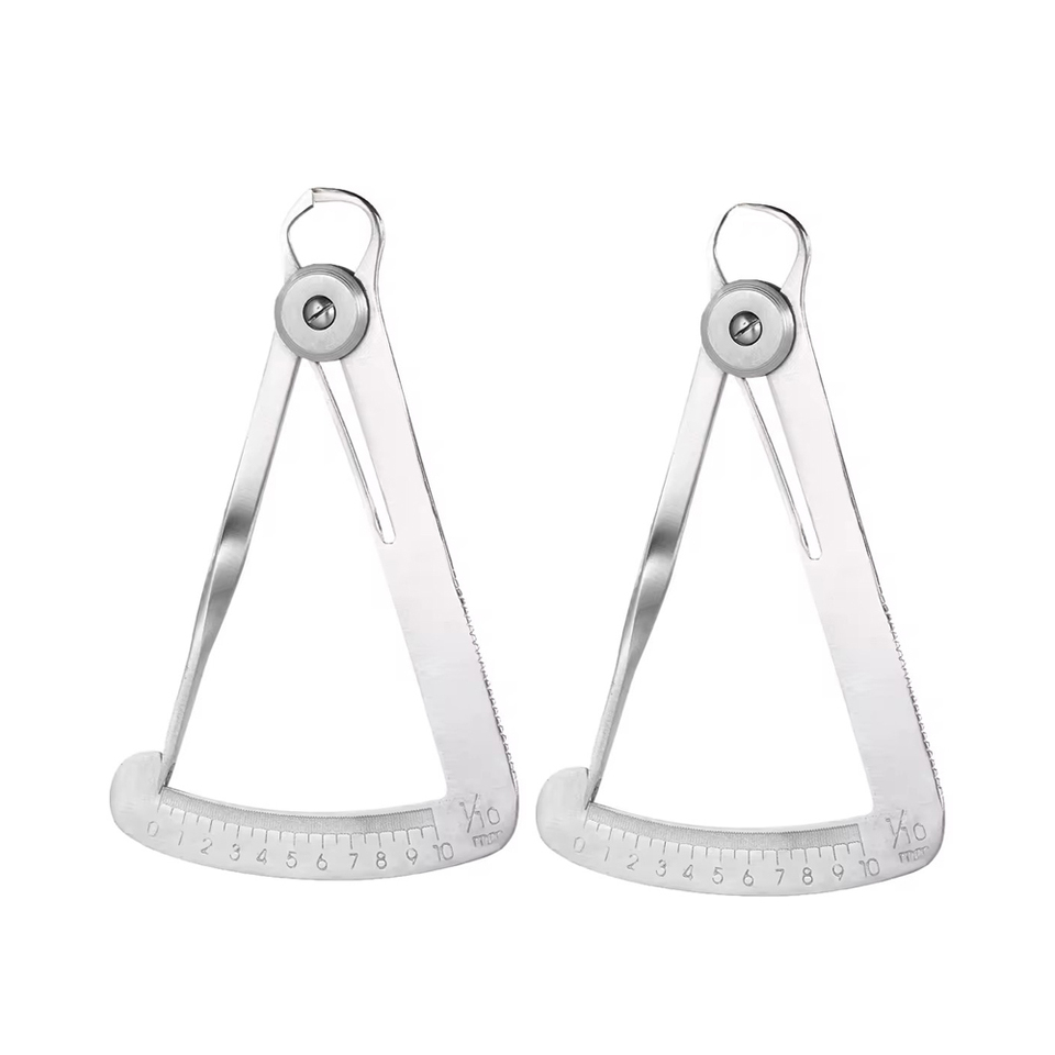 Dental Gauge Caliper Dentist Stainless Steel Wax Thickness Measurement Ruler Dentisty Lab Tools For Metal Wax Autoclavable