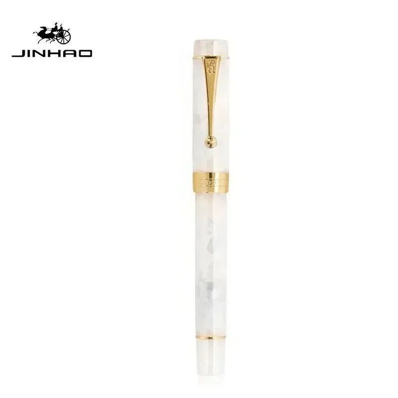 JINHAO 100 Centennial Fountain Pen Resin Gold Clip Nib EF F M Students Pens Business Stationery School Office Supplies PK 9019 5