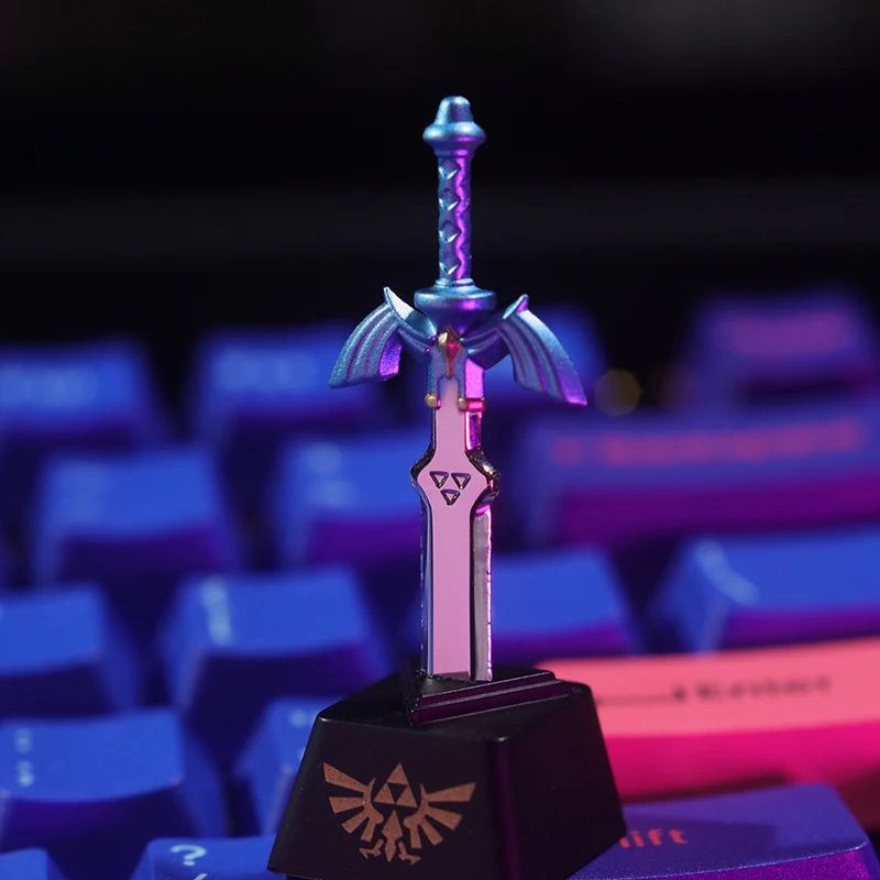 Anime Espada Esc Keycaps Faça Você Mesmo Custom Gift Cherry mx Switch Button Cap Teclado Mecânico Zinco Alumínio Alloy Metal Keycaps - Imagem 4