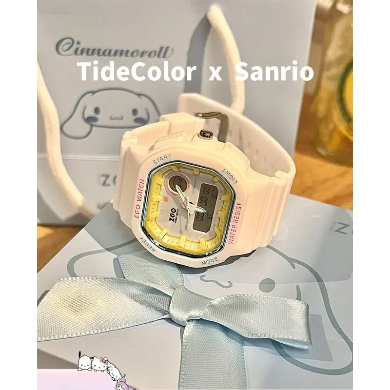 

Sanrio Kuromi Watch Student Junior High School Girls Sports Waterproof Cinnamoroll Co Branded Electronic Watch Children Gift