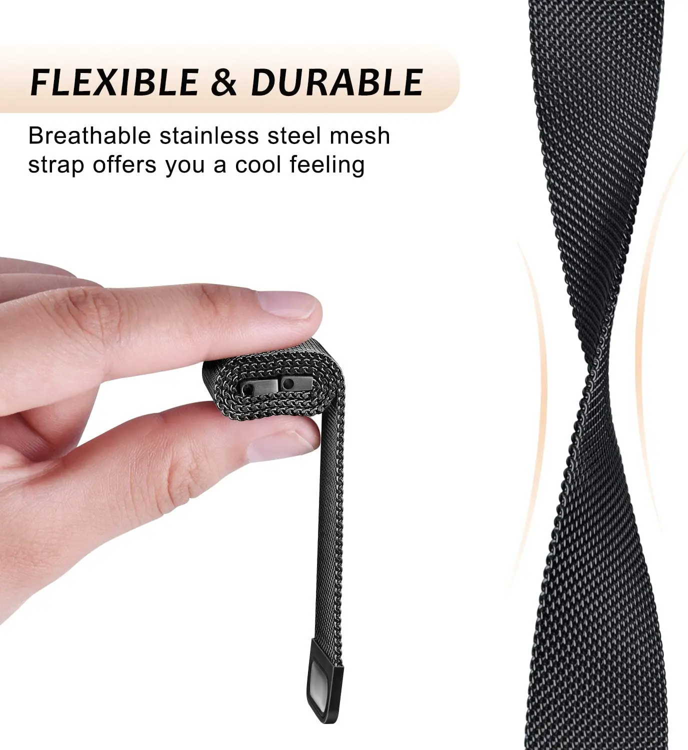 Milanese Stainless Steel Magnetic Loop Watchband Bracelet