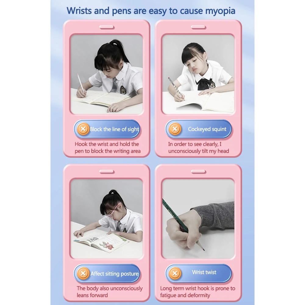 어린이 손목 교정기 지주 펜 자세 손목 쓰기 교정 그립 펜 자세 보호 관절, 집 학교