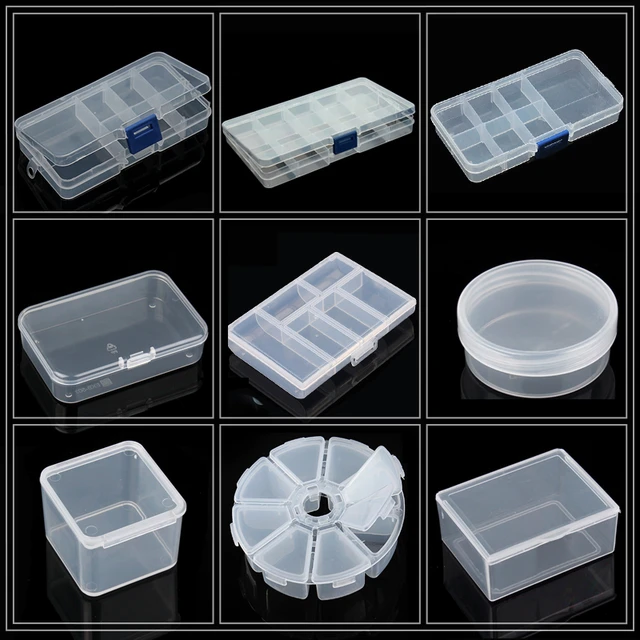 DC 1/2/5PCS Jewelry Tool Box Organizer Storage Beads Jewelry Box Plastic  Packaging Gift Earring Ring Box For Jewerly Storage