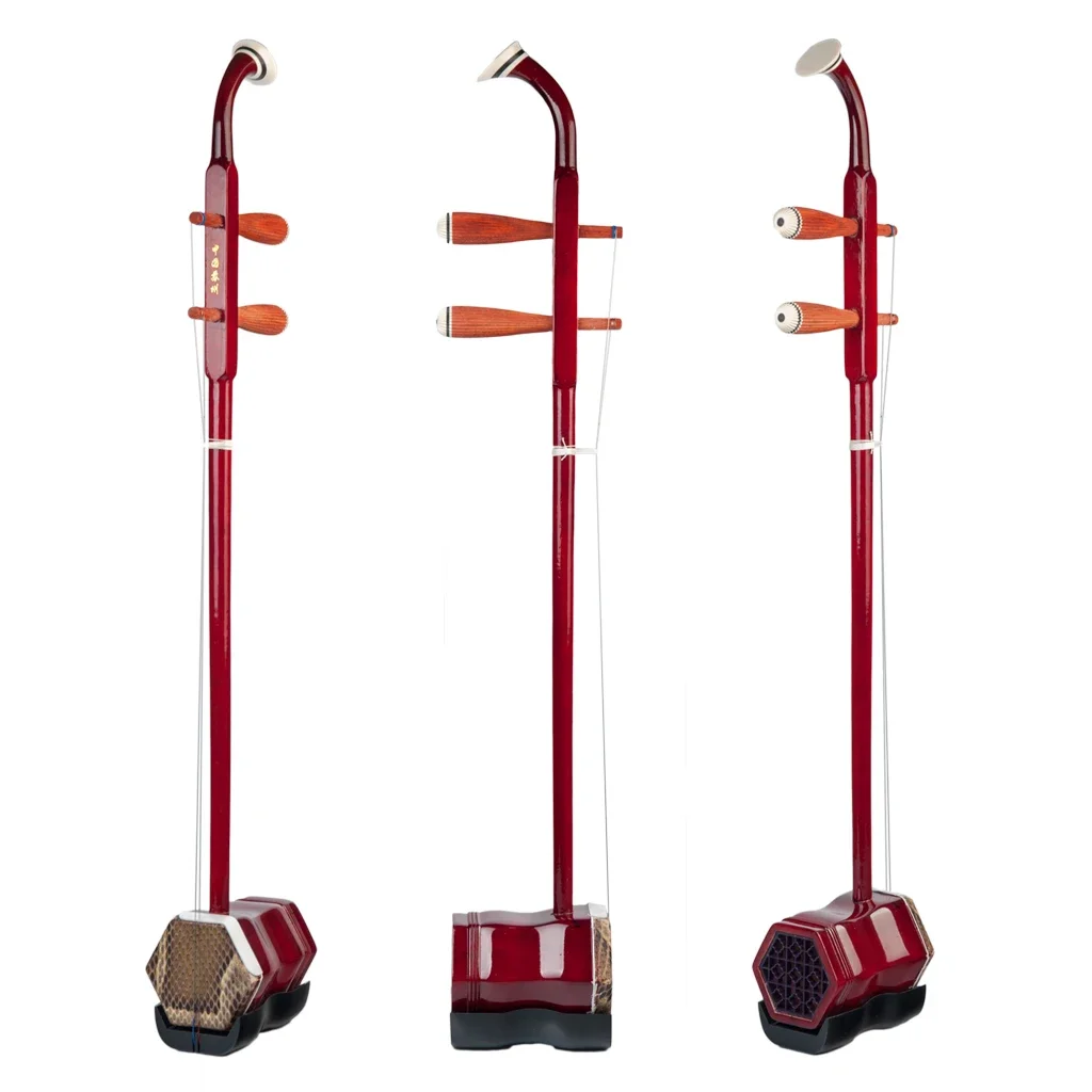 LOOK Chinese Erhu Erheen Two Strings Violin Fiddle Stringed Musical Instrument Solidwood Erhu Bow W/String Case SET