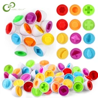 4pcs Smart Egg Matching Toys Children Early Educational Montessori Learning Toys Color Shape Vehicle Vegetable Cognition Toy DDJ 1