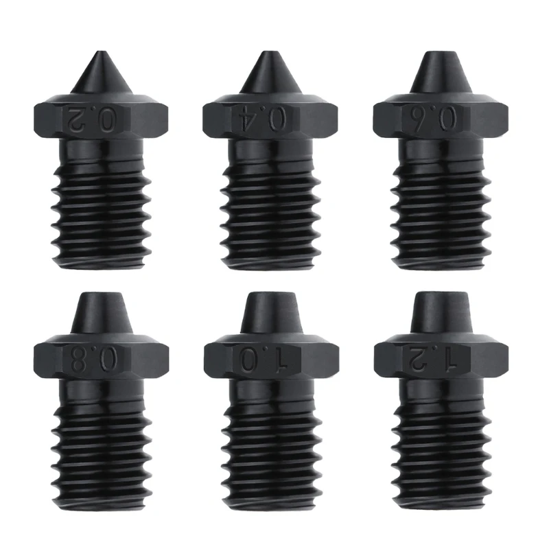 High Flow 3D Printer Printing Nozzles 0.2-1.2mm Tip 3D Printer Hardened Nozzle Dropship